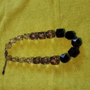 Chunky beaded necklace with earrings